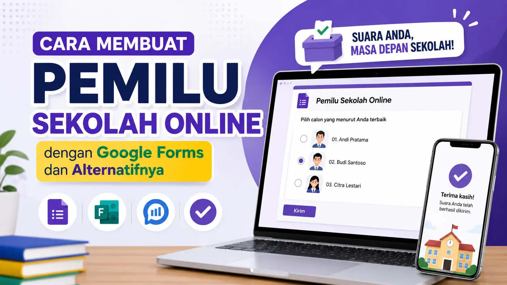 Cara Membuat Pemilu Sekolah Online dengan Google Forms dan Alternatifnya