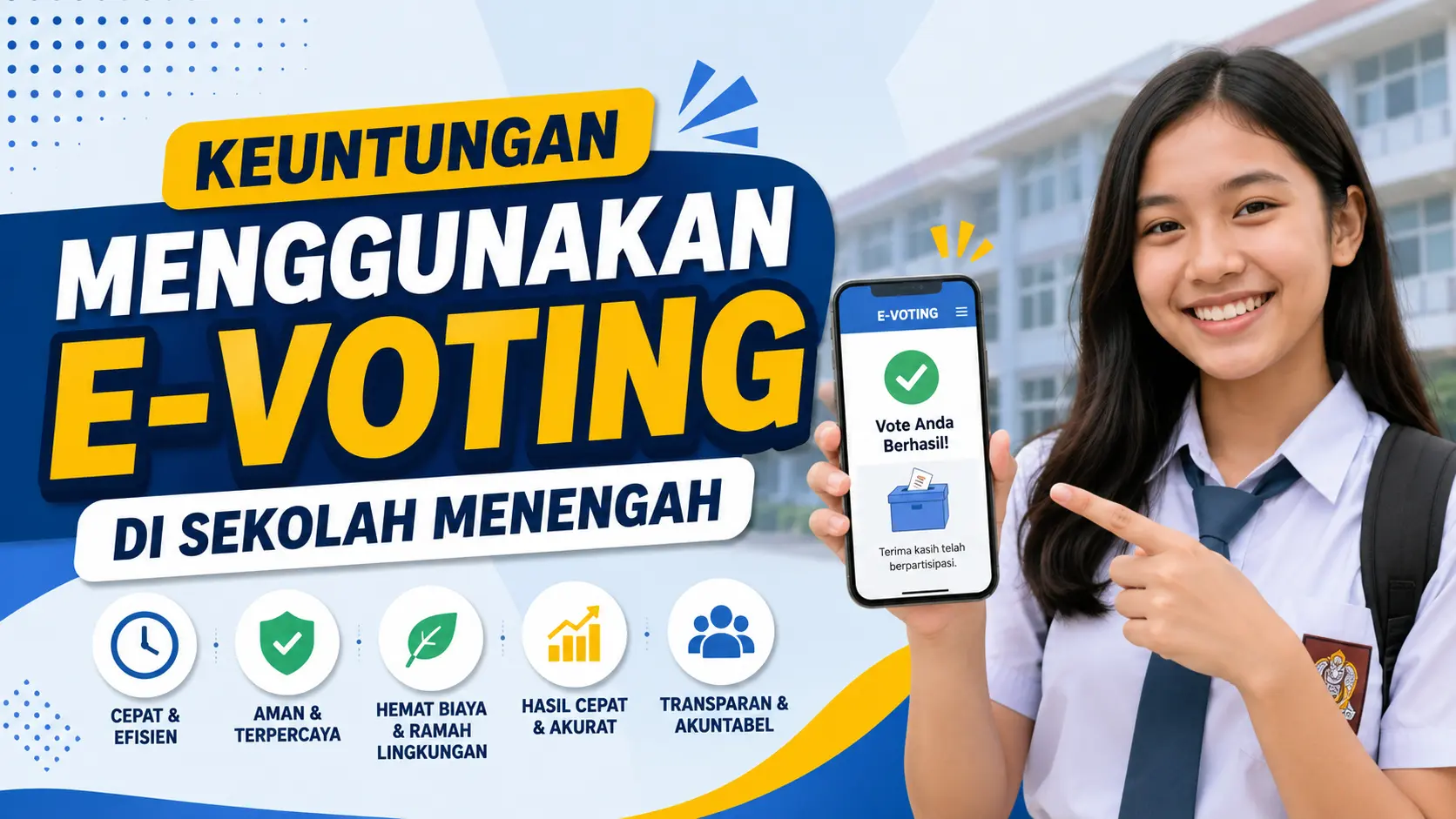 Keuntungan Menggunakan E-Voting di Sekolah Menengah